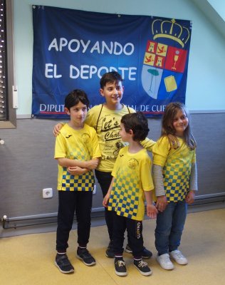 Los taranconeros Jaime, Mateo y Edgar, e Íker Cano (Valera de abajo)